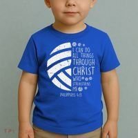 Volleyball I Can Do Things Bible Verse God Jesus Gift Toddler T-Shirt thumb 2