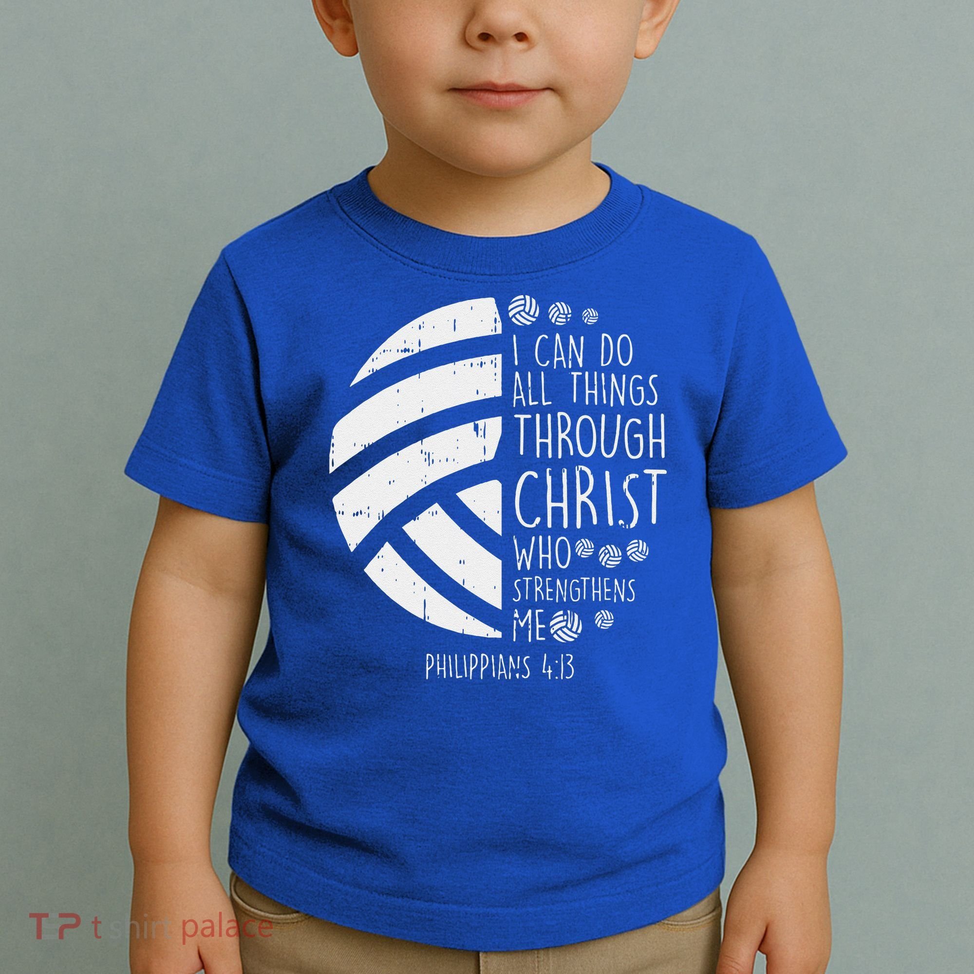 Volleyball I Can Do Things Bible Verse God Jesus Gift Toddler T-Shirt