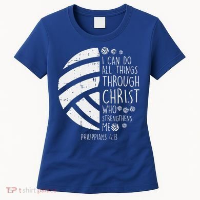 Volleyball I Can Do Things Bible Verse God Jesus Gift Women's T-Shirt