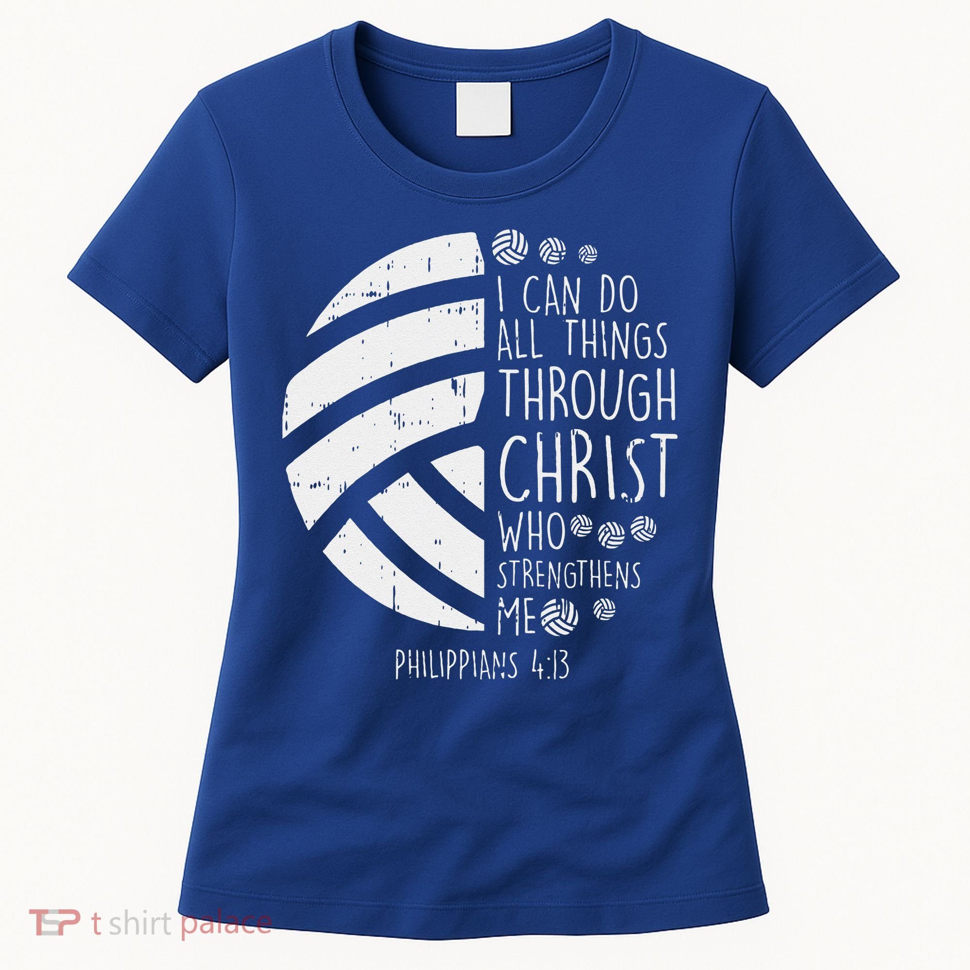 Volleyball I Can Do Things Bible Verse God Jesus Gift Women's T-Shirt