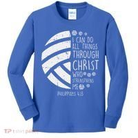 Volleyball I Can Do Things Bible Verse God Jesus Gift Kids Long Sleeve Shirt thumb 0