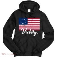 Victory America Betsy Ross Flag 1776 Tie Dye Hoodie thumb 0