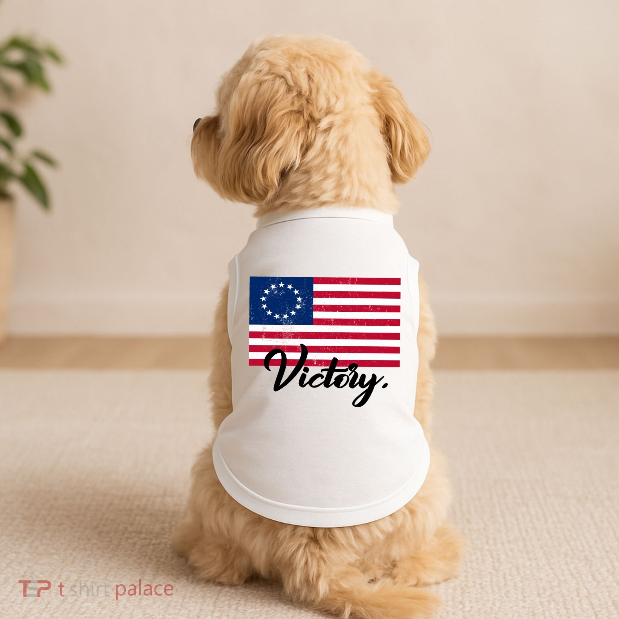 Victory America Betsy Ross Flag 1776 Doggie Tank