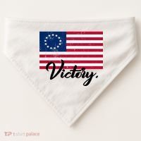 Victory America Betsy Ross Flag 1776 USA-Made Doggie Bandana thumb 0