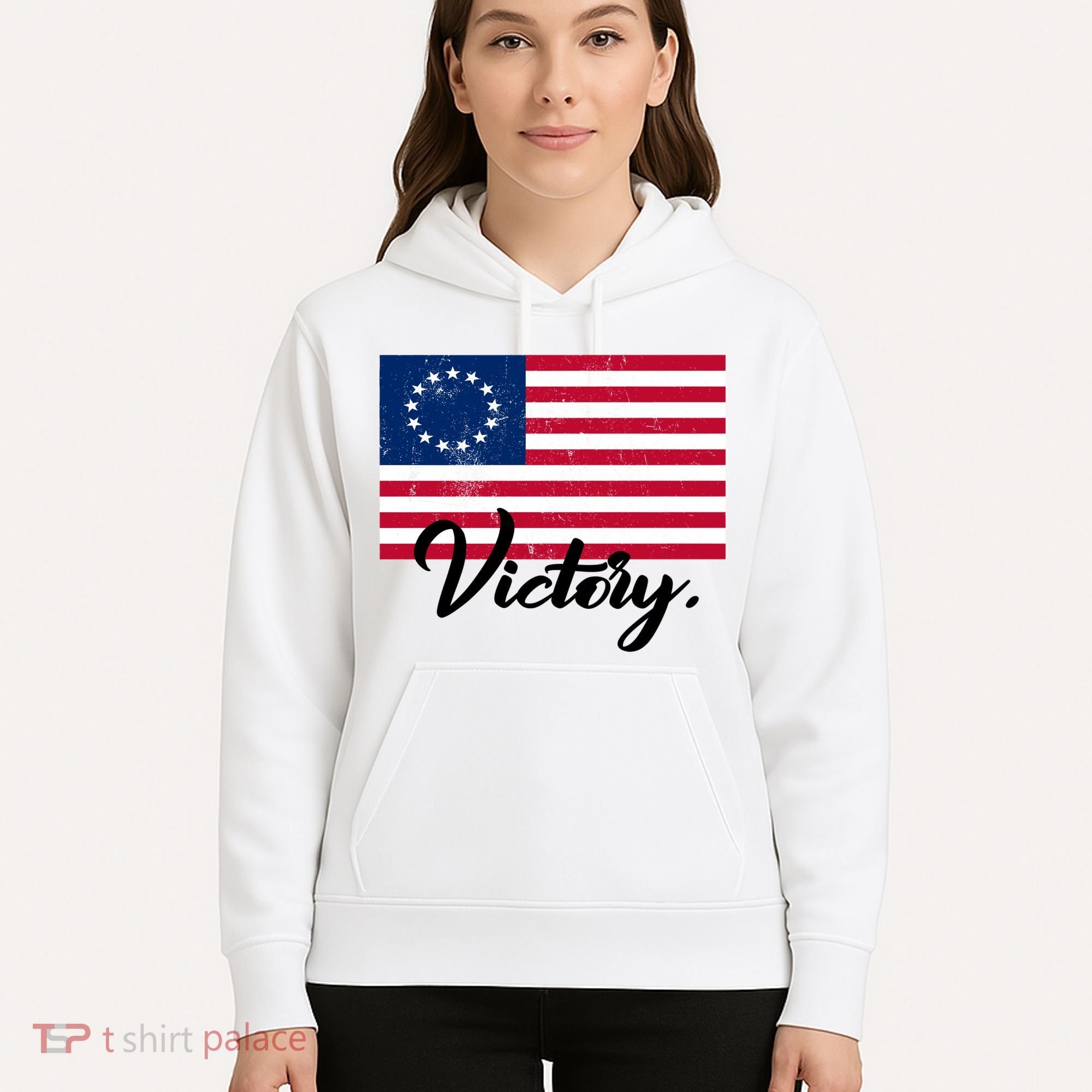 Victory America Betsy Ross Flag 1776 Hoodie