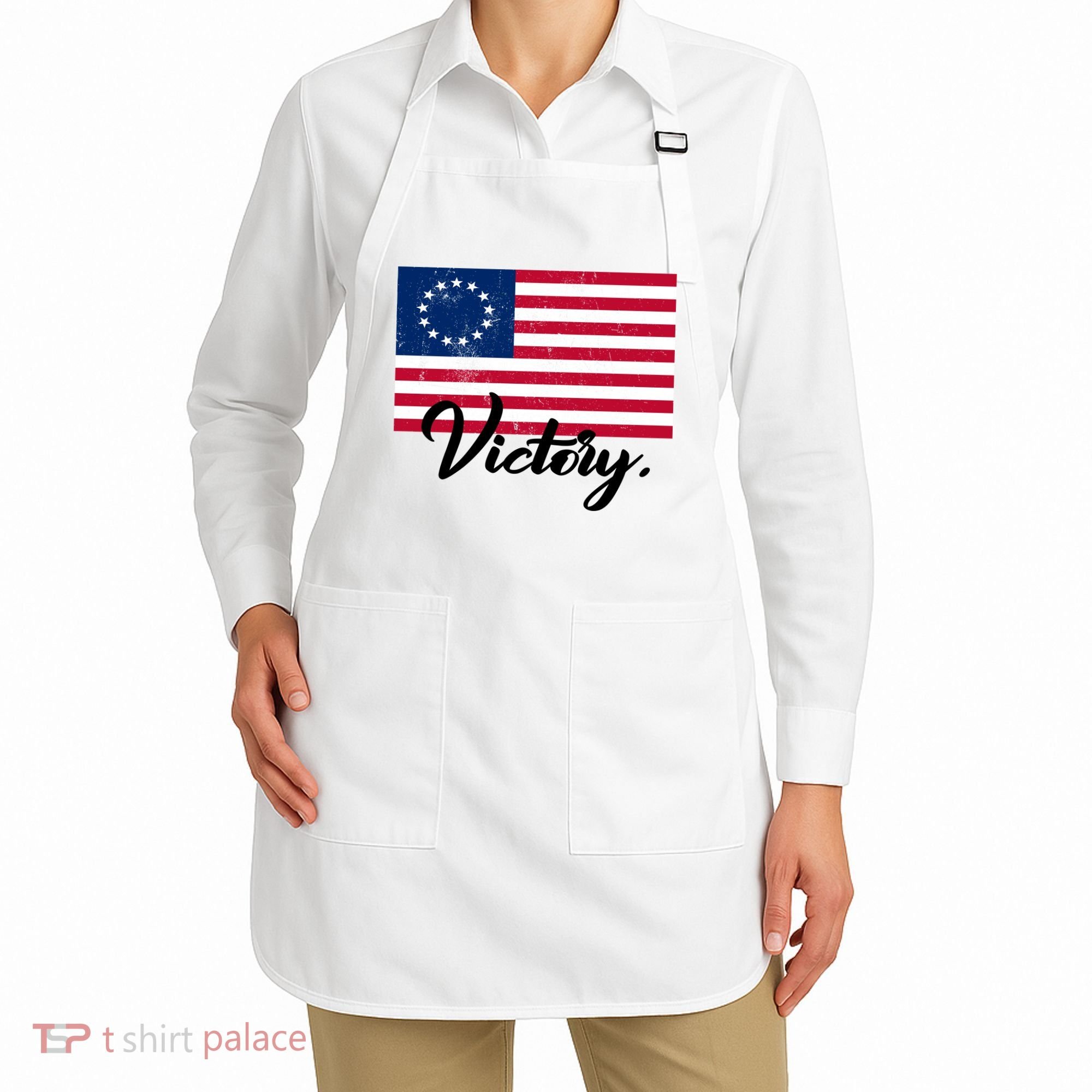Victory America Betsy Ross Flag 1776 Apron