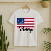 Victory America Betsy Ross Flag 1776 T-Shirt thumb 2