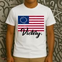 Victory America Betsy Ross Flag 1776 T-Shirt thumb 3