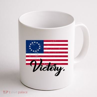 Victory America Betsy Ross Flag 1776 Coffee Mug back