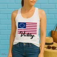 Victory America Betsy Ross Flag 1776 Women's Tank Top thumb 2