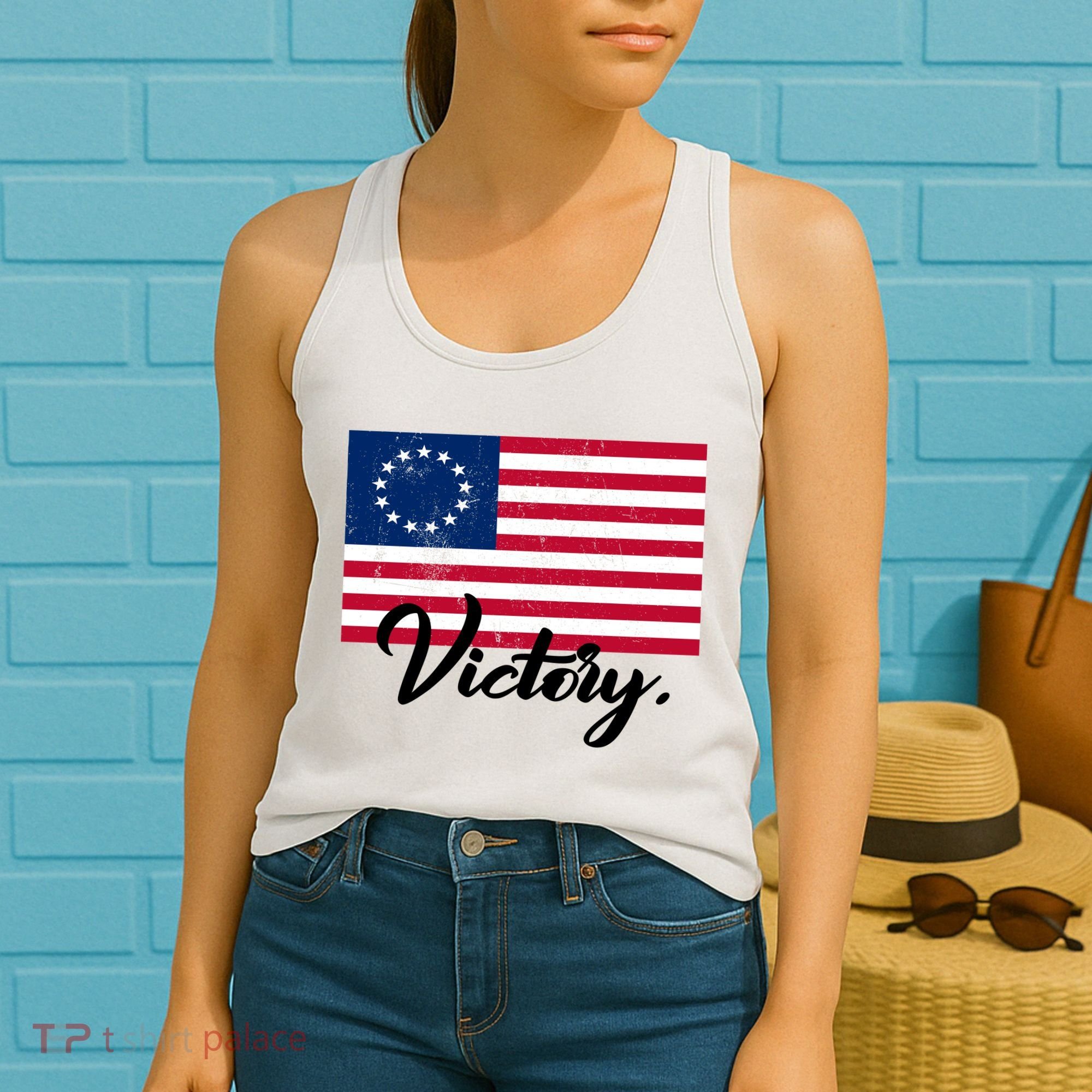 Victory America Betsy Ross Flag 1776 Women's Tank Top