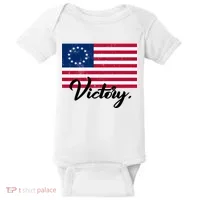 Victory America Betsy Ross Flag 1776 Baby Bodysuit thumb 0