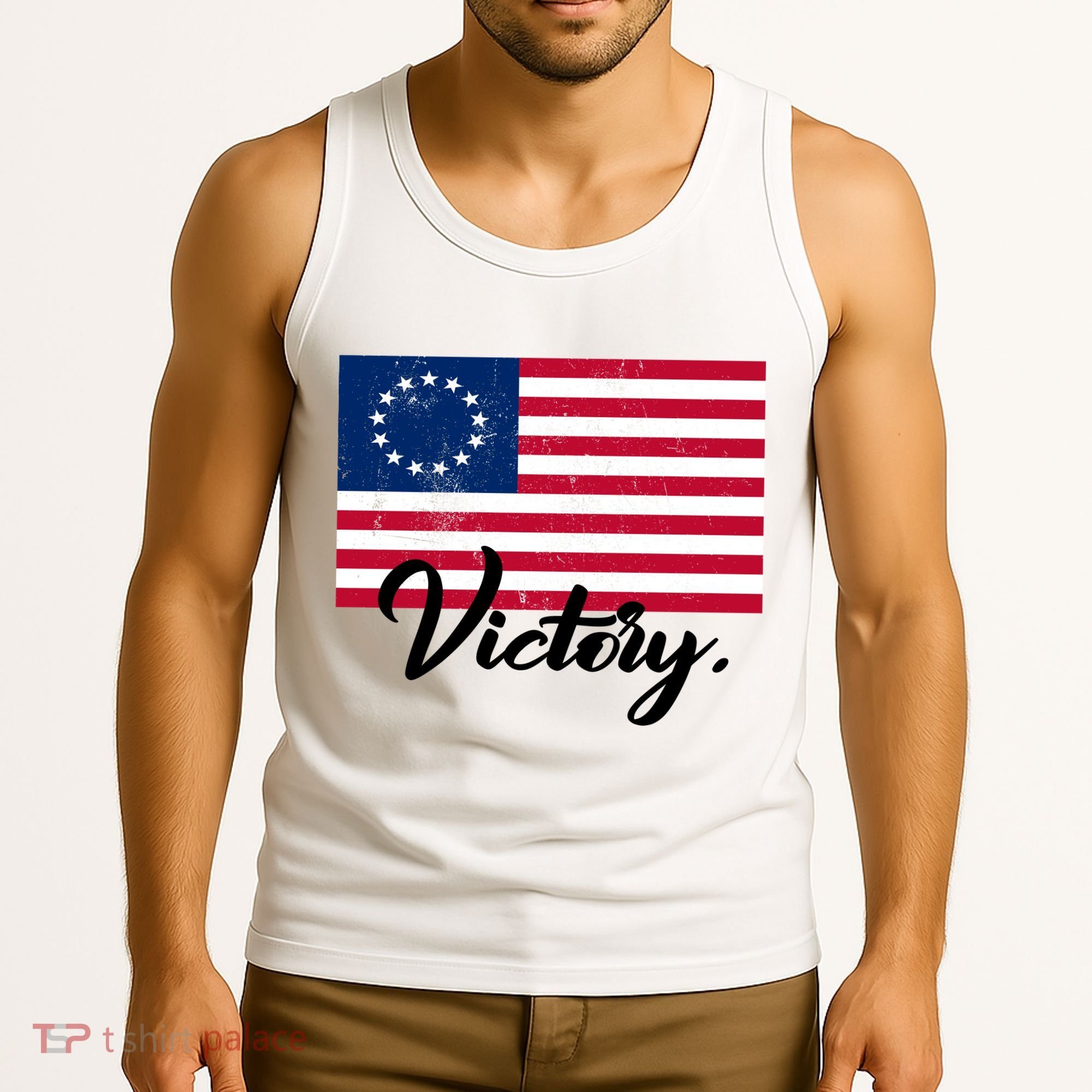 Victory America Betsy Ross Flag 1776 Tank Top