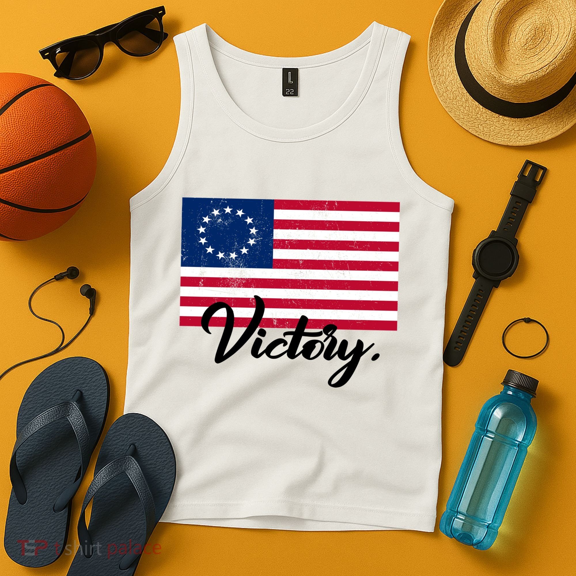Victory America Betsy Ross Flag 1776 Tank Top
