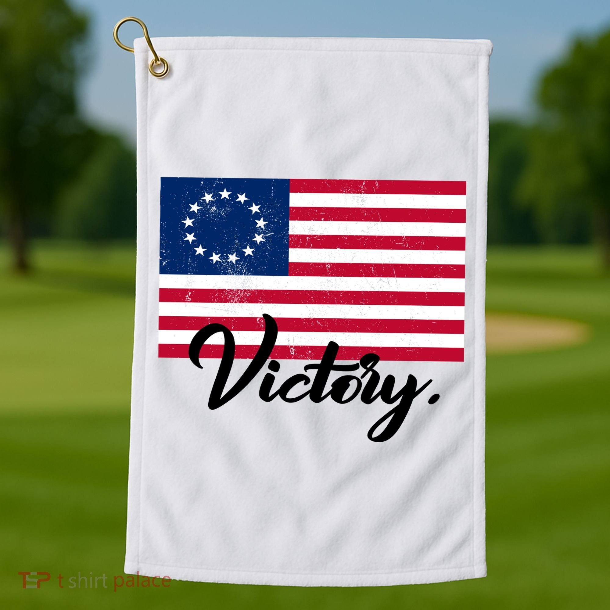 Victory America Betsy Ross Flag 1776 Golf Towel