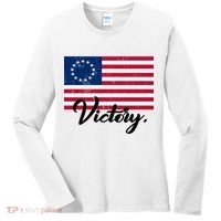 Victory America Betsy Ross Flag 1776 Women's Long Sleeve Shirt thumb 0