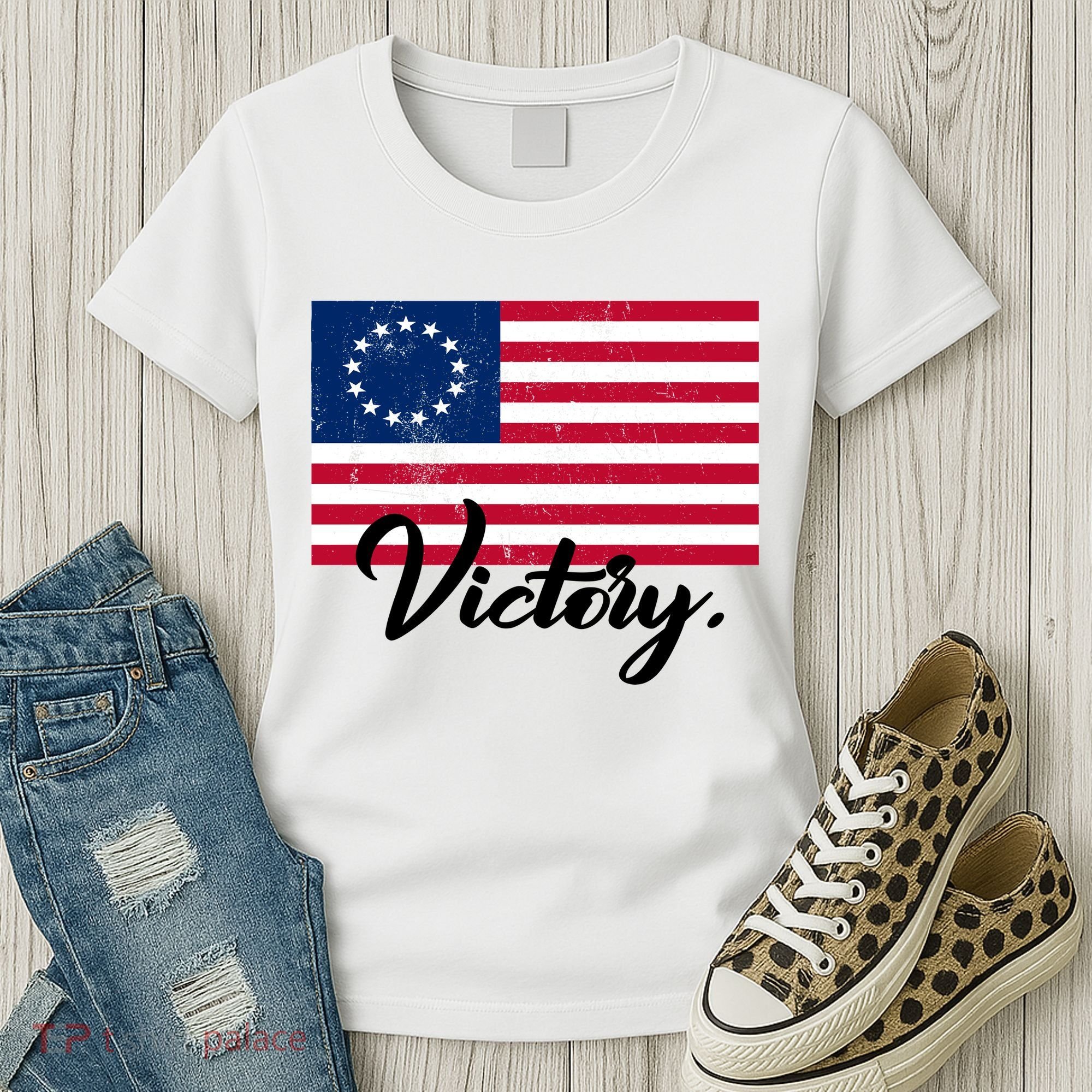 Victory America Betsy Ross Flag 1776 Women's T-Shirt