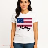 Victory America Betsy Ross Flag 1776 Women's T-Shirt thumb 4