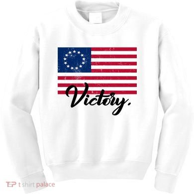 Victory America Betsy Ross Flag 1776 Kids Sweatshirt