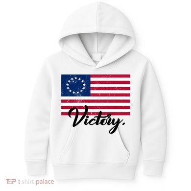 Victory America Betsy Ross Flag 1776 Kids Hoodie