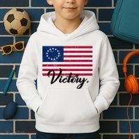 Victory America Betsy Ross Flag 1776 Kids Hoodie thumb 2