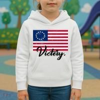 Victory America Betsy Ross Flag 1776 Kids Hoodie thumb 3