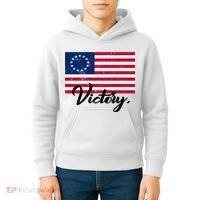 Victory America Betsy Ross Flag 1776 Kids Hoodie thumb 4