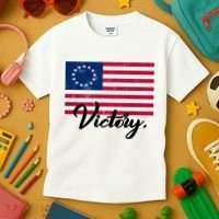 Victory America Betsy Ross Flag 1776 Kids T-Shirt thumb 3