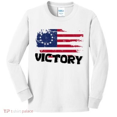 Victory Betsy Ross Original Flag Kids Long Sleeve Shirt