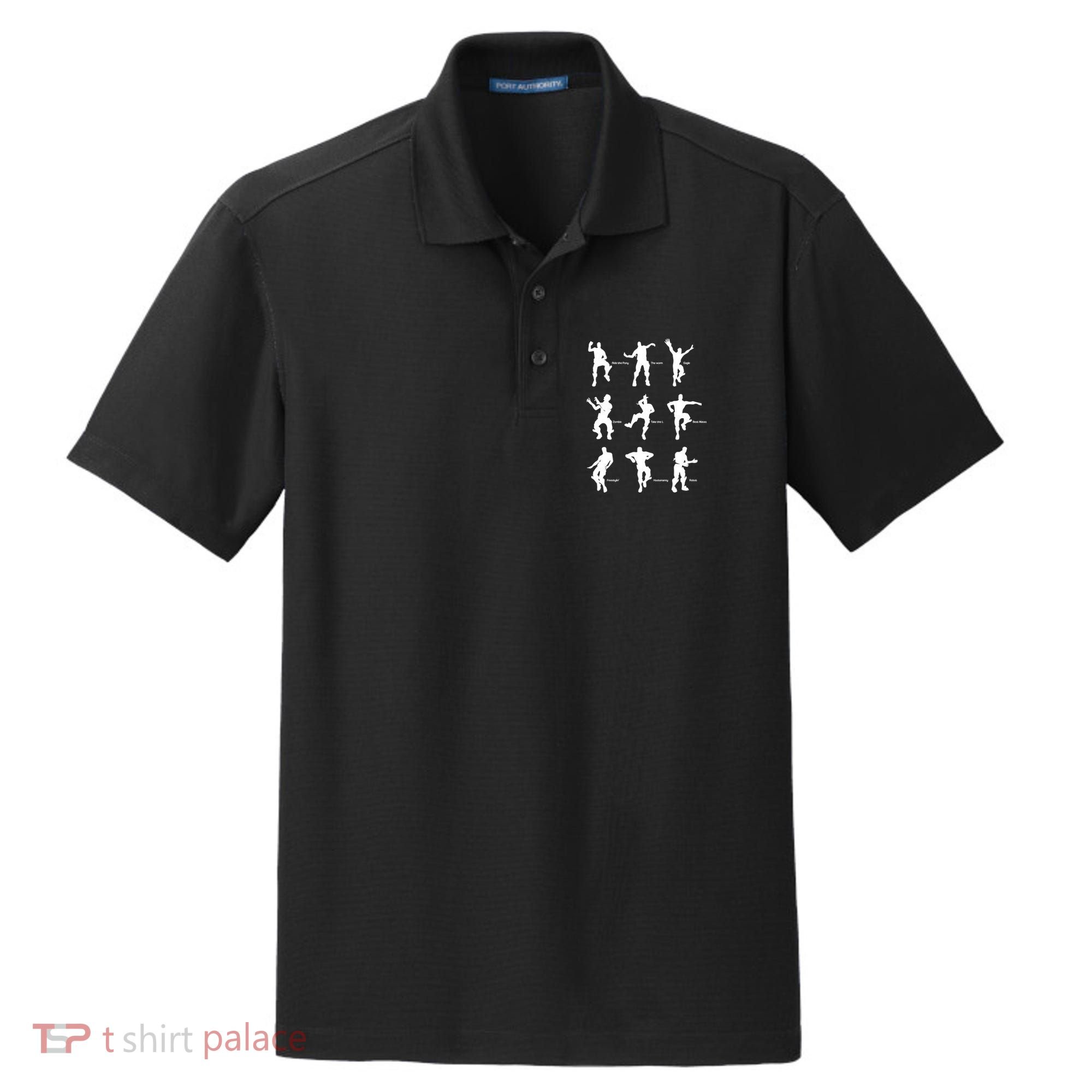 Victory Royale Gamer Dance Moves Dry Zone Grid Polo