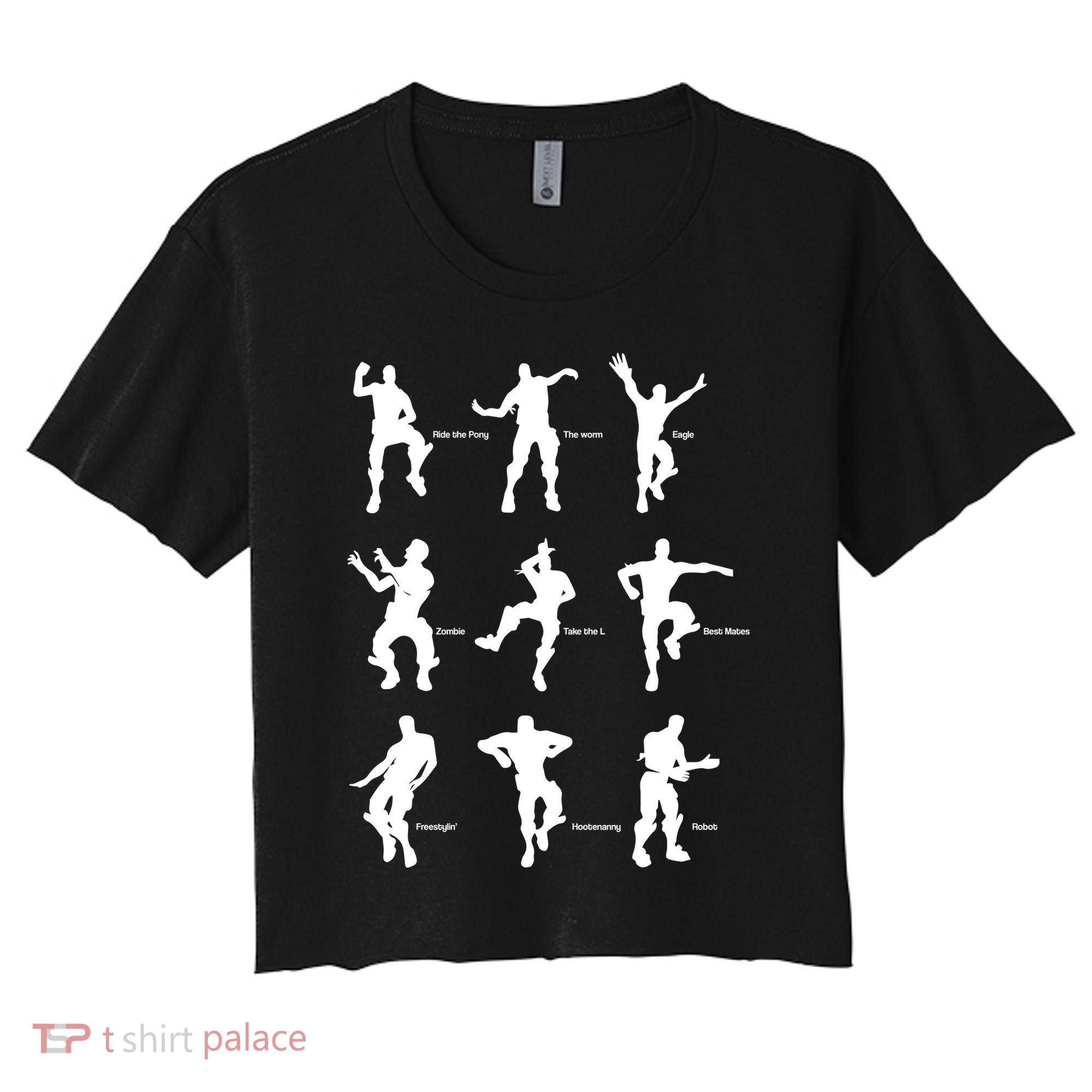 Victory Royale Gamer Dance Moves Women's Crop Top Tee