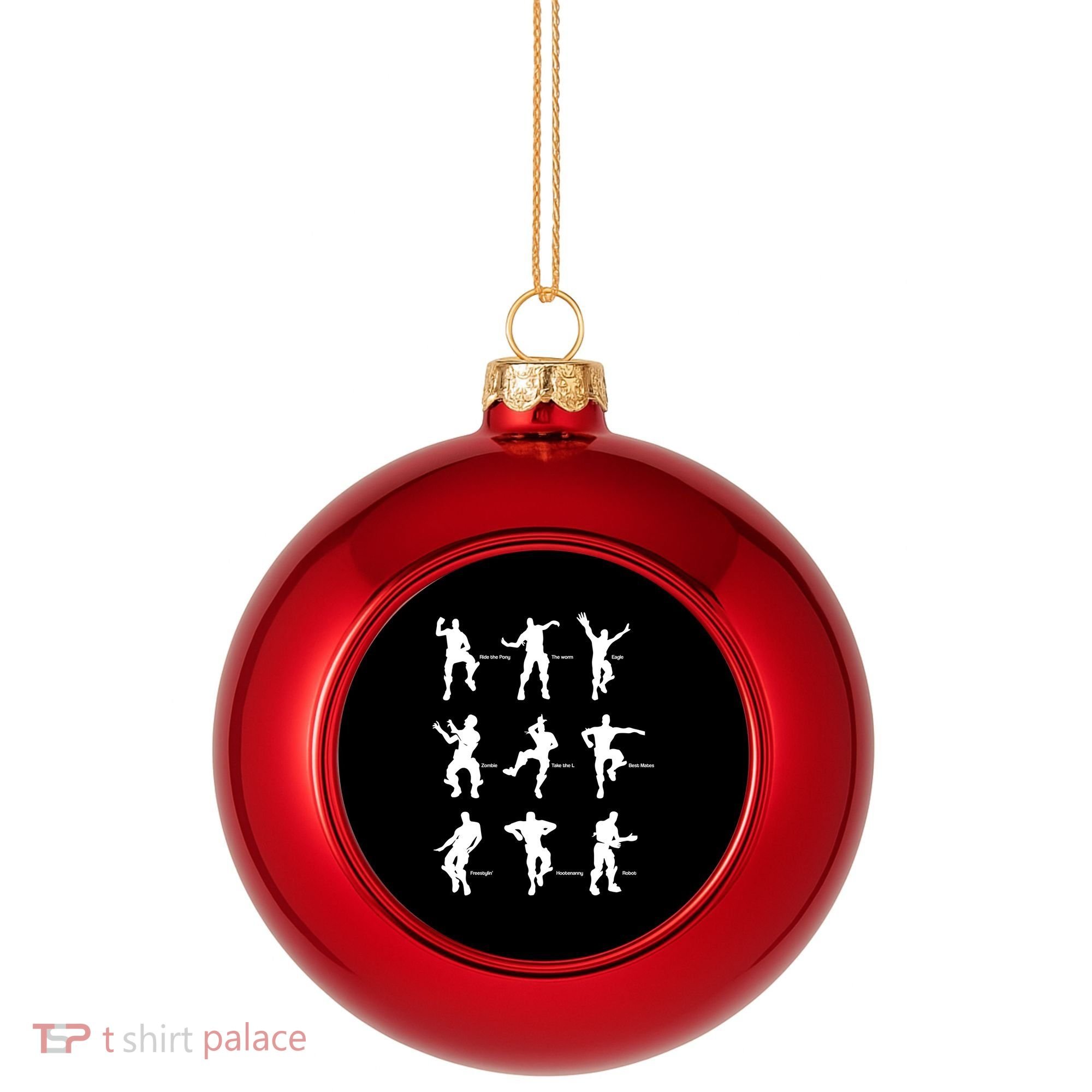 Victory Royale Gamer Dance Moves Plastic Christmas Ball Ornament