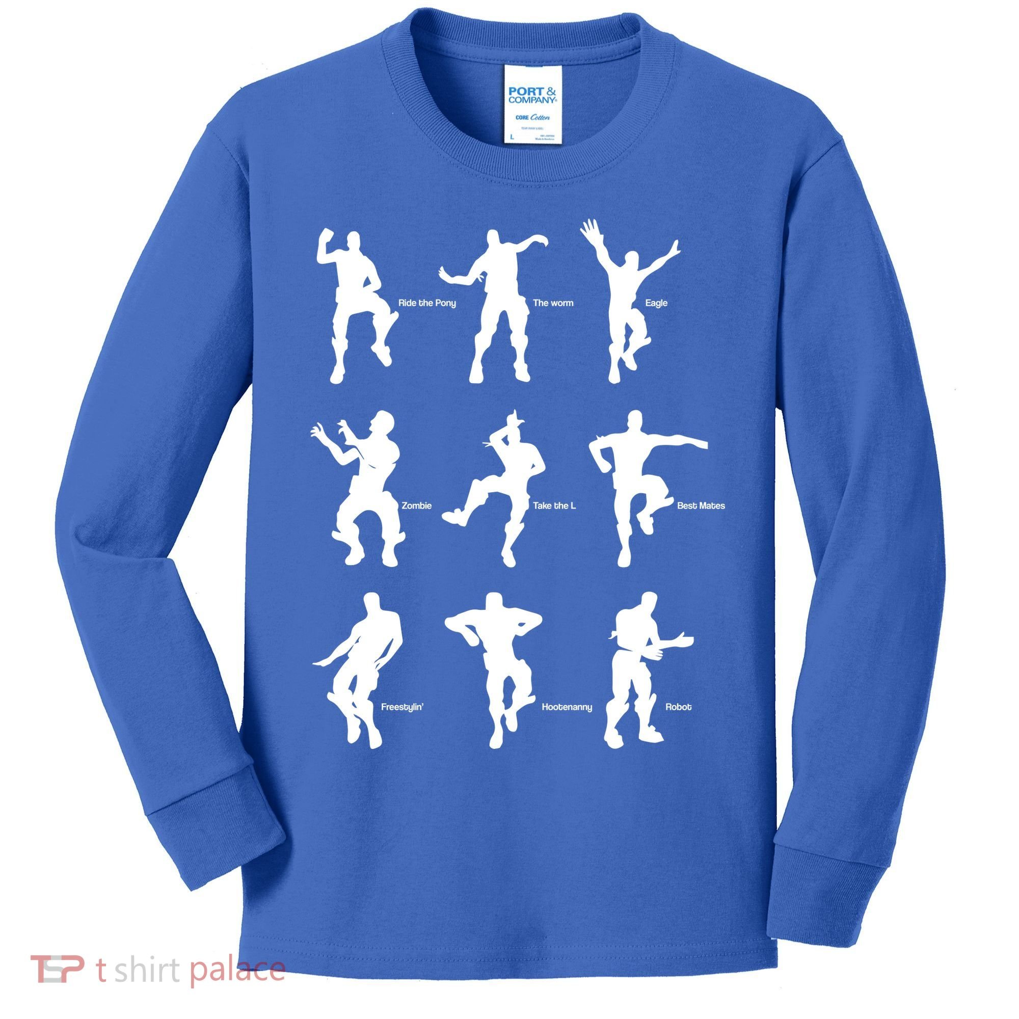 Victory Royale Gamer Dance Moves Kids Long Sleeve Shirt