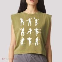 Victory Royale Gamer Dance Moves Garment-Dyed Women's Muscle Tee thumb 2