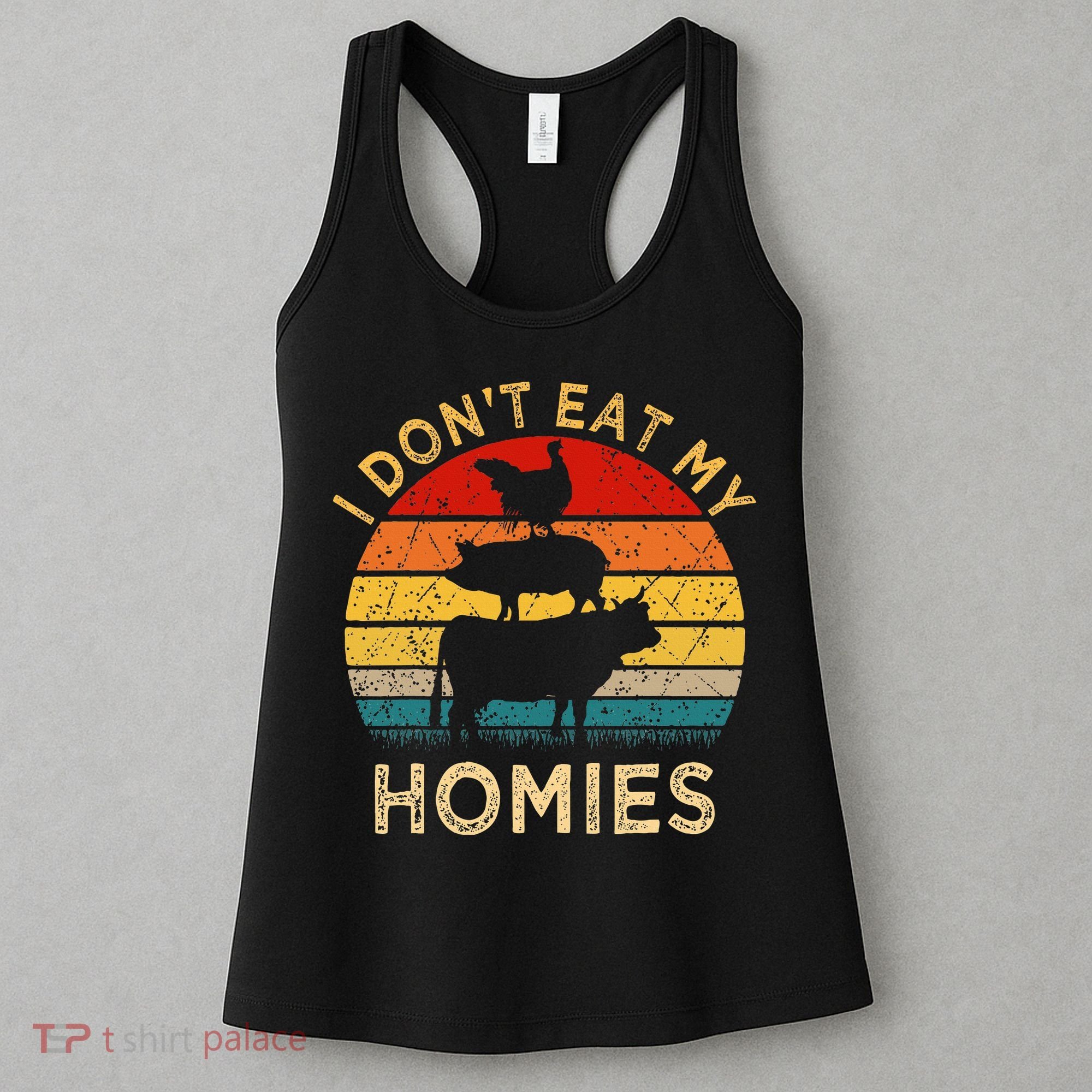 Vegetarian I Don't Eat My Homies  Turkey Day Thanksgiving Women's Tank Top
