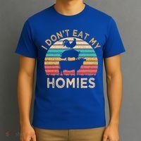 Vegetarian I Don't Eat My Homies Funny Vegan Retro Gift T-Shirt thumb 3