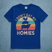 Vegetarian I Don't Eat My Homies Funny Vegan Retro Gift T-Shirt thumb 5