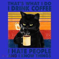 Vintage I Do I Coffee I Hate People And Know Thing Gift T-Shirt thumb 7