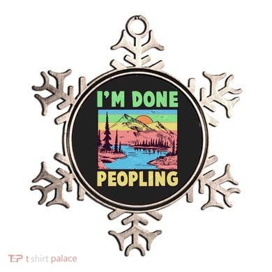 Vintage I'm Done Peopling Great Outdoors Nature Camping Fan Ornament