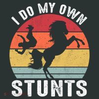 Vintage I Do My Own Stunts Broken Bone Horse Women Men Gift T-Shirt thumb 7