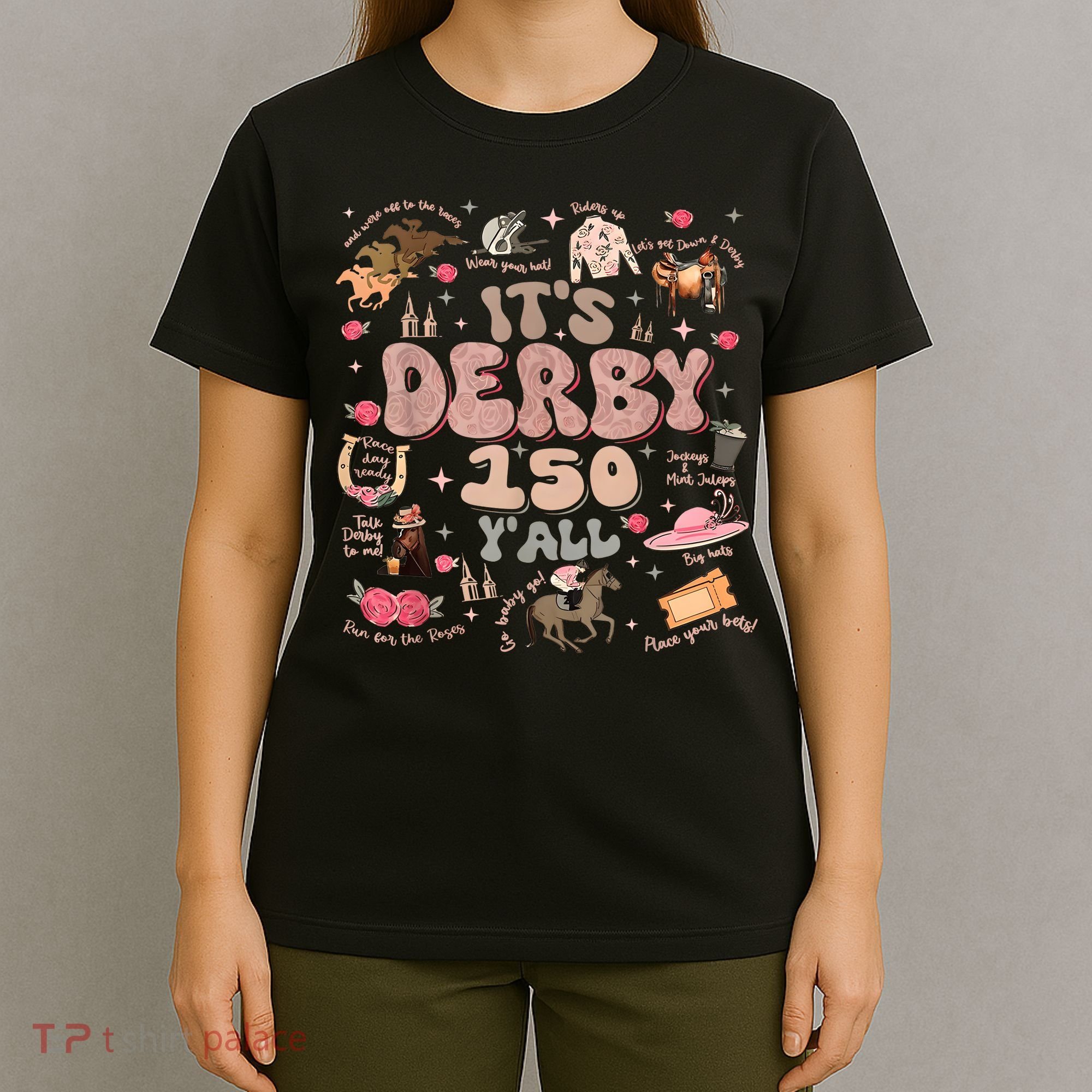 Vintage Its Derby 150 Yall 150th Horse Racing Ky Derby Day T-Shirt