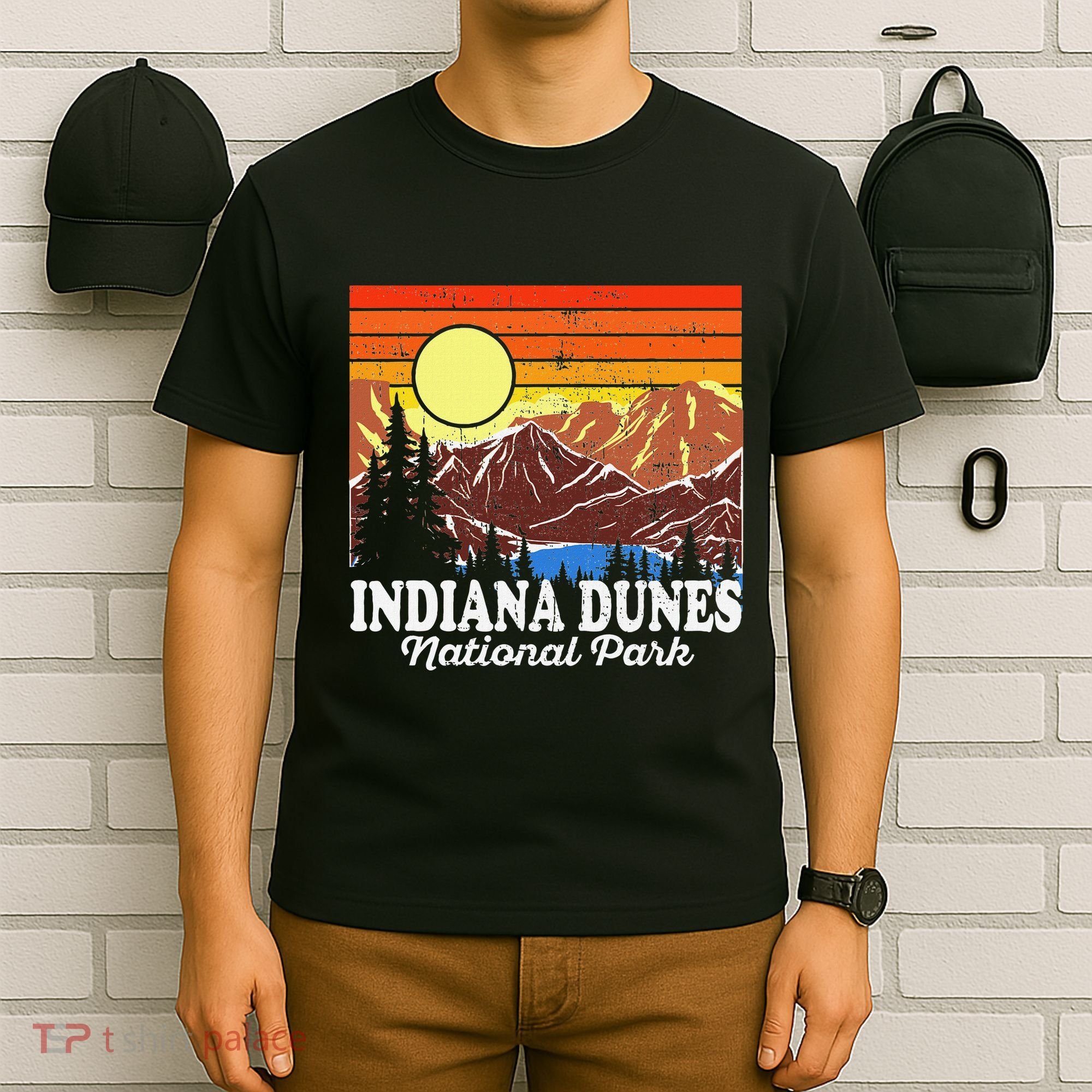 Vintage Indiana Dunes National Park Souvenir T-Shirt