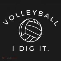 Volleyball I Dig It. Funny Volleyball Quote Women's Hoodie thumb 2