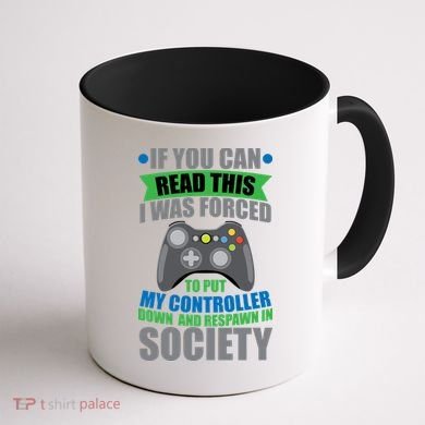 Video Game Respawn In Society Coffee Mug back