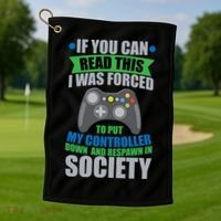 Video Game Respawn In Society Golf Towel thumb 1
