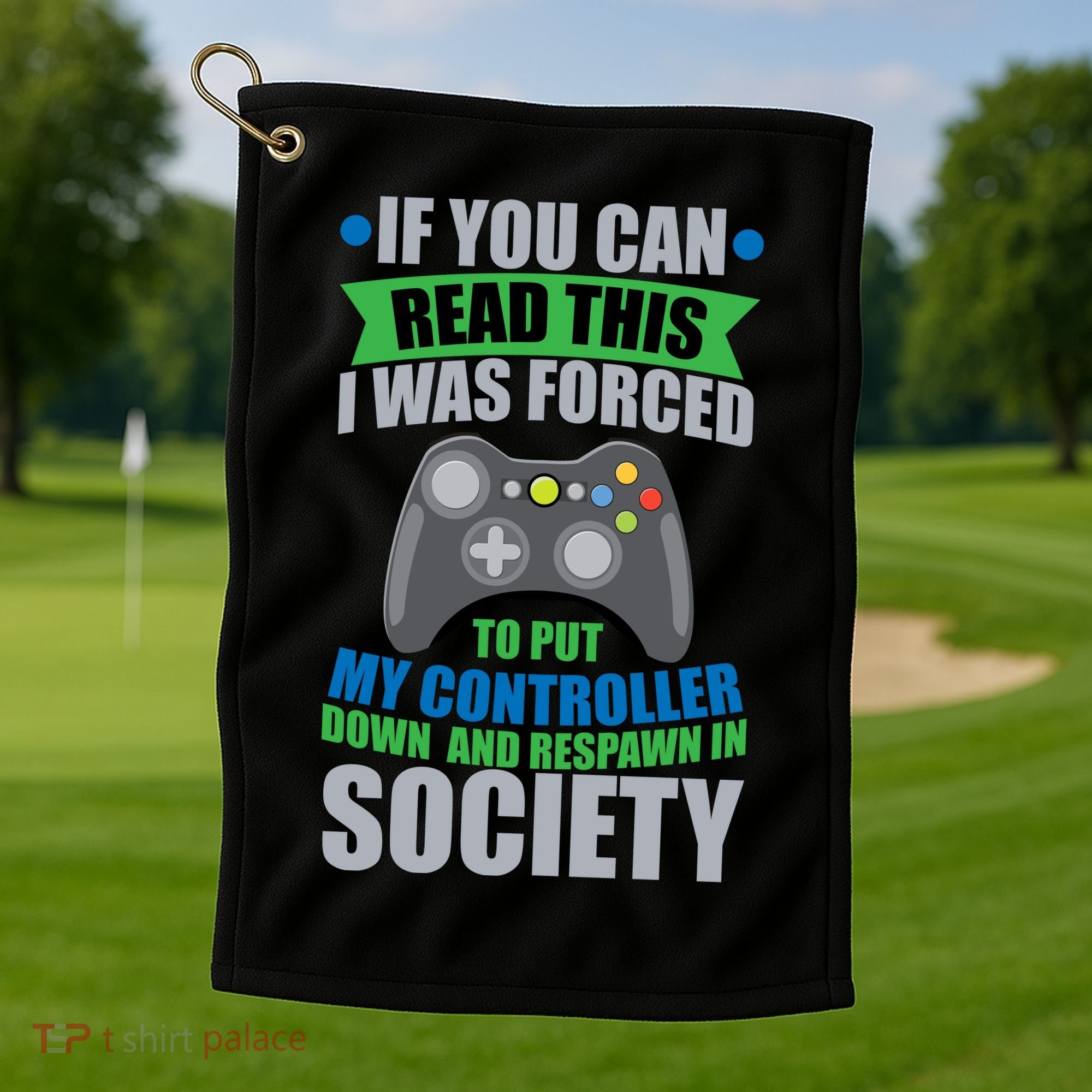 Video Game Respawn In Society Golf Towel