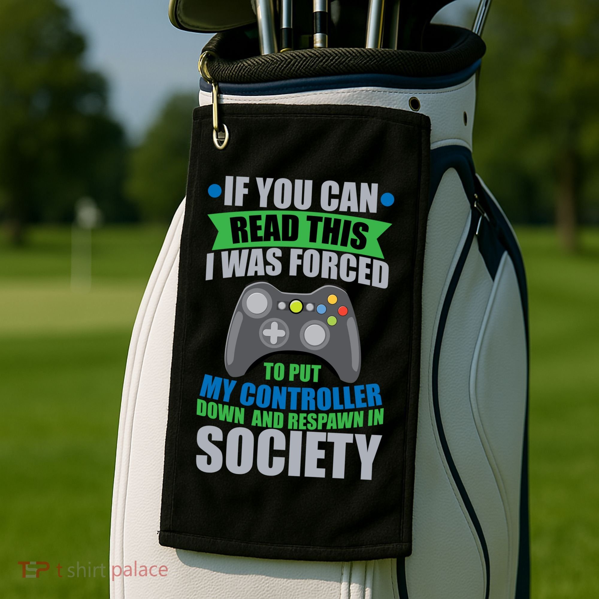 Video Game Respawn In Society Golf Towel