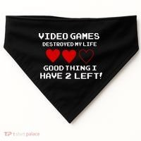 Video Games Destroyed My Life USA-Made Doggie Bandana thumb 0