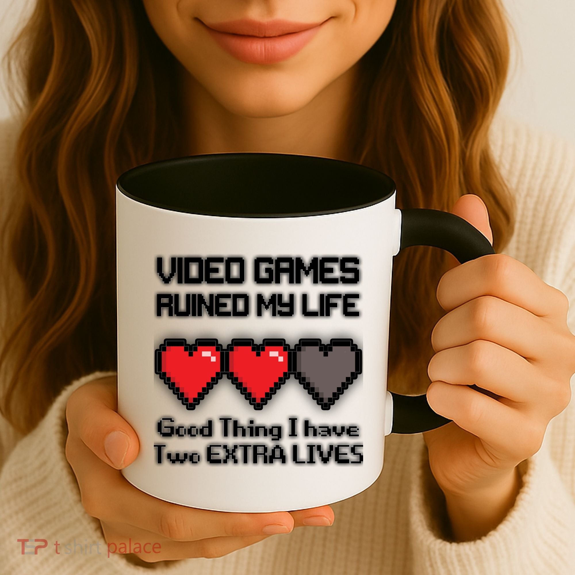 Video Games Ruined My Life Good Thing I Have Two Extra Lives Coffee Mug