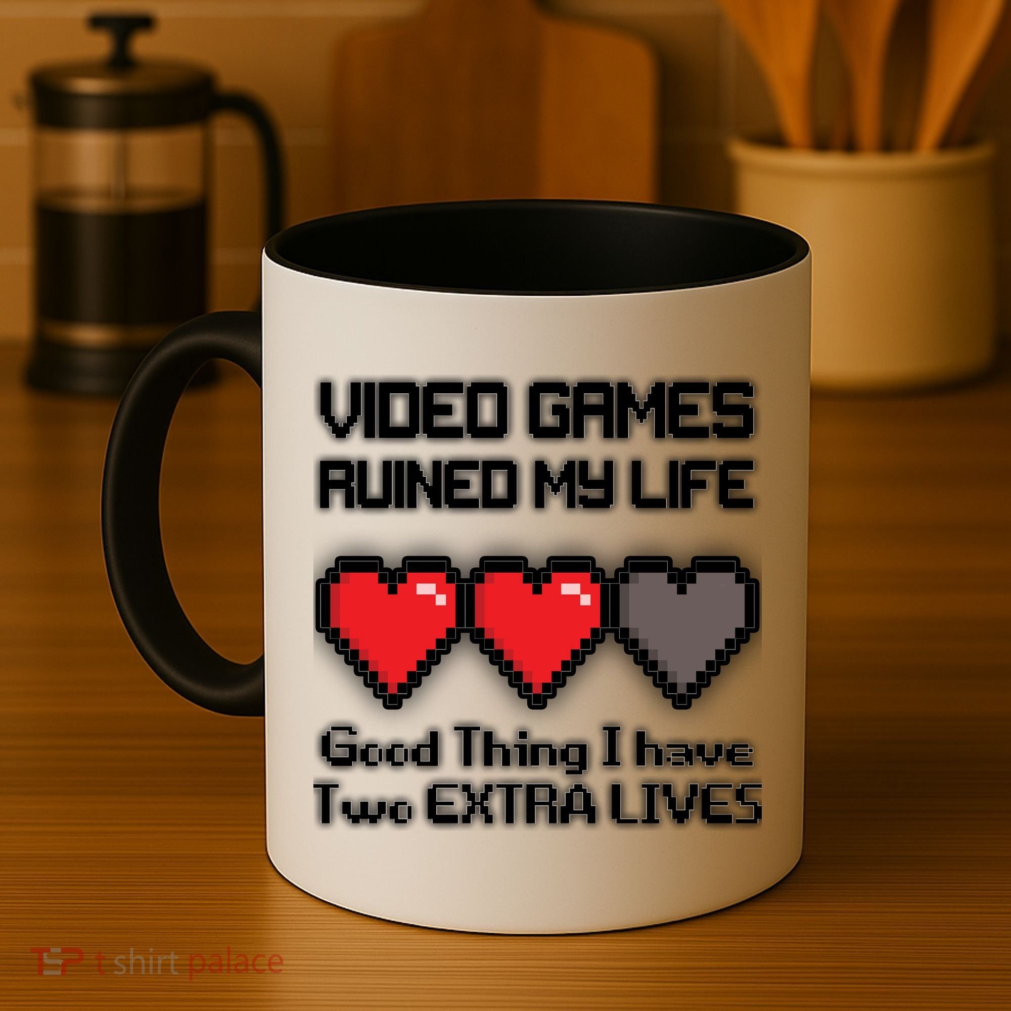 Video Games Ruined My Life Good Thing I Have Two Extra Lives Coffee Mug